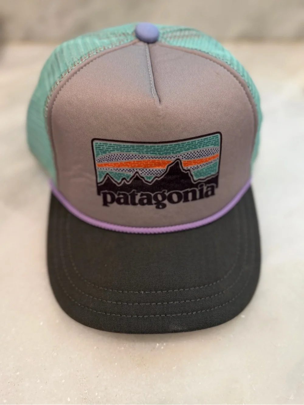 Patagonia Kids Fitz Roy Trucker Hat Youth Snapback Mesh Baseball Cap OS
